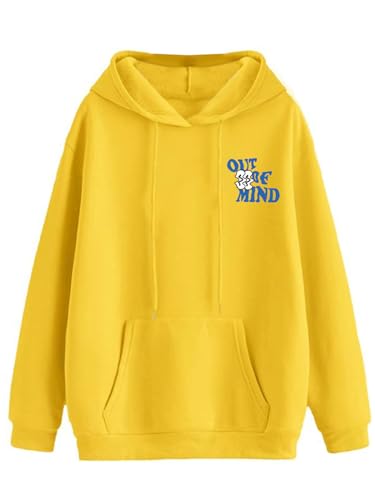 Image of Veirdo Cotton Poly Fleece Oversized Hooded Sweatshirt Baggy Fit Stylish Pocket Graphic Printed Hoodie for Men (Available in Sizes: S to 3XL)