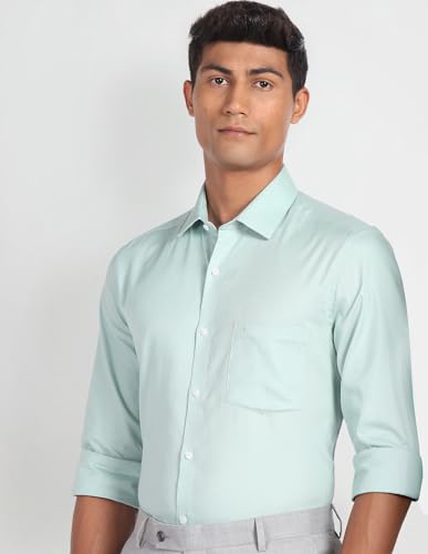 Image of Arrow Slim Fit Mens Formal Shirt - 100% Cotton, Breathable & Comfortable, Full Sleeves Shirts for Men