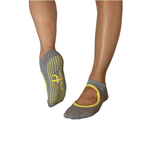 STRAPILATES Pilates, Barre, und Yoga rutschfeste Griffsocken für alle Ihre Trainingsbedürfnisse., GRAU Cover