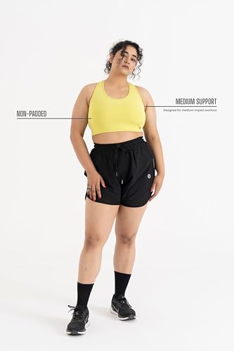 Image of Spirit Animal Plus Size Sports Bra for Women| Racerback Bra for Medium Impact Workout|Double Lined Bra with Full Coverage|Built in Support Band |Scoop Neck