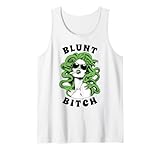 Blunt Bitch Funny Weed Smoking Medusa 420 Marijuana Pot Tank Top