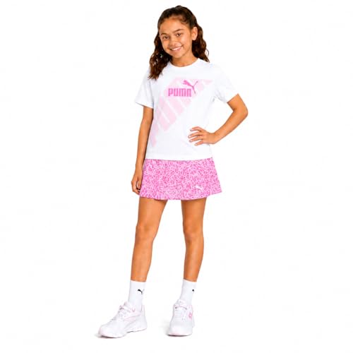 Image of PUMA Girls Athletic Skort Set - 2 Piece Workout Set Active Skirt with Shorts & Short Sleeve T-Shirt Girls Athletic Outfit