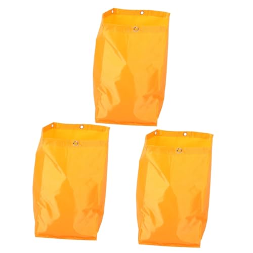 MUCKLILY 3 Piezas Bolsa de Coche reemplazo Limpiador Organizador de Suministros de Limpieza Bolsa de Limpieza Multiusos Carrito de Limpieza Bolsa de Limpieza de Lona Lienzo Yellow