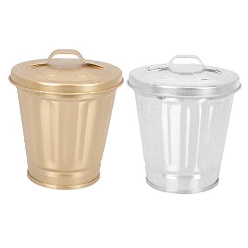 ABOOFAN Mini Caneca de Basura de Escritorio Rectangular con Tapa