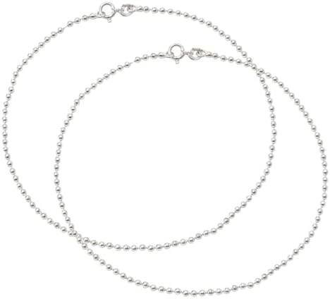 Parnika (Formerly MJ Trendy Flexible Silver Payal (Anklets) in Pure 92.5 Sterling Silver for Girls/Women | Gift for Women and Girls | With Certificate of Authenticity |
