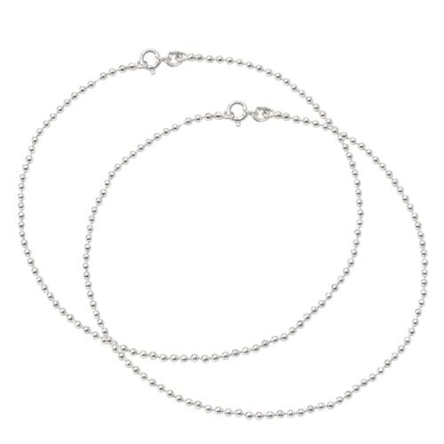 Parnika (Formerly MJ Trendy Flexible Silver Payal (Anklets) in Pure 92.5 Sterling Silver for Girls/Women | Gift for Women and Girls | With Certificate of Authenticity |