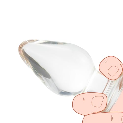 Roluck Analplug mit Stosskegel aus Glas Analspielzeug für vielseitige Anwendung