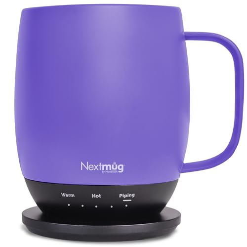 Nextmug - Temperature-Controlled, Self-Heating Coffee Mug (Violet - 14 oz.)