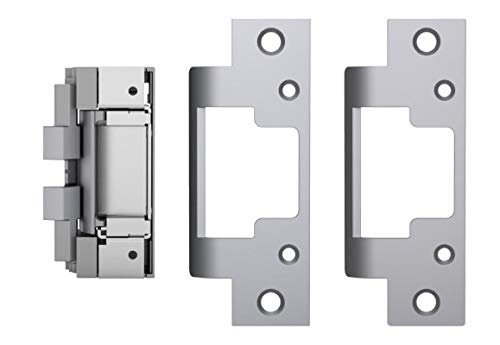 HES 8000C Complete Pac for Latchbolt Locks, Includes The 801 & 801A faceplates, Satin Stainless Steel (630), Dual Voltage (12/24 VDC/VAC) (1)