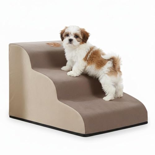 Lifetips シーズー(Shih Tzu) ペットステップ 階段 スロープ 室内用 犬 猫 小型犬 シニア犬 高齢犬 介護 段差解消 滑り止め 多機能 収納付き ハウス 洗えるカバー ソファ ベッド用 2段 3段 ゆるやか 昇降台 踏み台 ドッグステッ