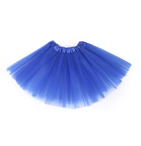 Fepdiu Girls Tutu Skirt 3 Layers Tulle Toddler Ballet Skirts Girls Tulle Tutu Dance Fit Most 3-10 yrs for Dance Party Costume (Royal Blue)