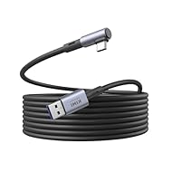 Compatible con Quest 3S/3/2/1/Pro y Pico 4: Cable de enlace USB 3.0 conecta su Quest 3S/3 o a una PC de juegos para jugar a todos los juegos de VR de PC. Lea atentamente los consejos sobre el contenido A+ para asegurarse de que este cable de enlace d...