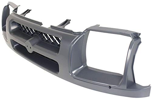 Evan-Fischer Grille Assembly Compatible With 2000-2001 Nissan Xterra Painted Dark Gray Shell And Insert #TOP1