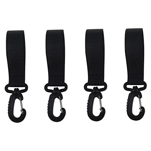 KOMBIUDA 360° Rotation Stroller Hooks 4 Pairs Baby Stroller Hangers for Shopping Safe Polyester Material