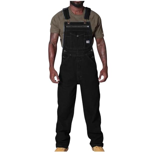 Mens Pants Coveralls Pants Romper for Man Denim Cargo Overall Western Fall Summer Pants 2025 Trendy