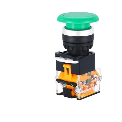 Interrupteur bouton-poussoir vert 36V pour panneau électrique