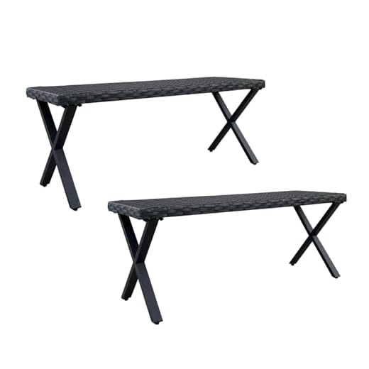Stabrech Set of 2 Backless Garden Benches