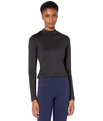 T-shirt long sleeve Reebok femme noir vêtements de sport respirant L