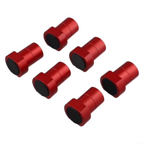 Hundeschelle aus Aluminiumlegierung, 6 Stück, für Holzbearbeitungstisch, sorgt für feste Werkstückunterstützung (20 mm rot)