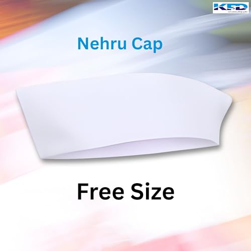 Image of Kaku Fancy Dresses Polyester Nehru Cap White For Boys & Girls Independence Day /Republic Day Nehruji Cap - Pack Of 2