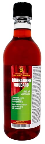 Zero Zuckerfreies Soda Rhabarberkonzentrat | 500ml-Flasche ergibt 12 5 L Getränk | Aspartamfrei | Zuckerfrei | Kalorienarm | ohne Nachgeschmack | für alle Wassersprudler | Exklusiv bei Amazon