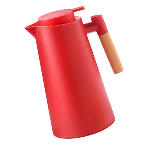 保温ポット卓上ポット 保温保冷 魔法瓶 保温? テーブルポット 紅茶 ポット コーヒー ティー 麦茶 お茶 ポット ガラス製 断熱ポット 大容量 おしゃれ ウッドハンドル 洗いやすい 広口 家庭用