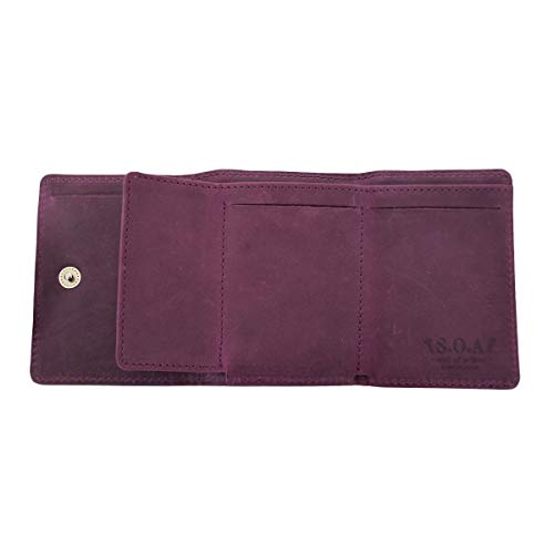 Soul of Artisan No.78029-wine Men's Sole of Artisan Trifold Wallet, Ultra Small, Small, Thin, Wagyu Beef, Leather, Made in Japan, Popular, Compact, Genuine Leather, Lightweight, Thin Cowhide, red4
