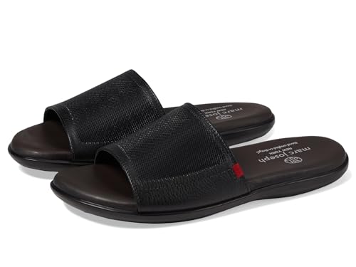 Pantoufles South Street homme Marc Joseph New York soulagez vos pieds fatigués en cuir noir