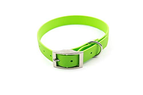Wau-Effekt BioThane Halsband verstellbar Verschluss Silber (XXL (59-69cm), Dunkelbraun)
