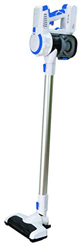 Melchioni Family Elektrische stofzuiger, oplaadbaar, 2-in-1: zakloze stofzuiger en handstofzuiger FASTER motor DC borstelloos 2 snelheden instelbaar ≥ 18 kPa accu 22,2 V lithium, wit