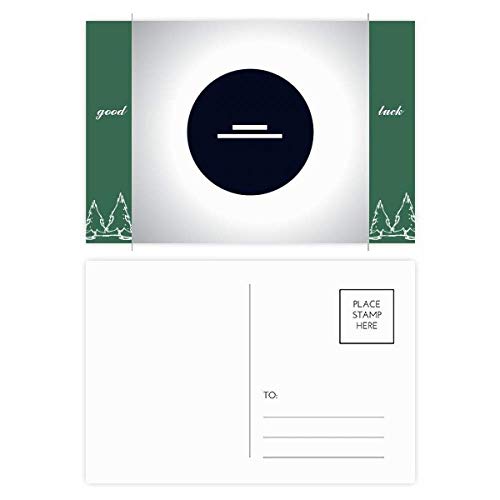 Cartes postales bonne chance note noire musique de repos blanc set 20pcs multicolore