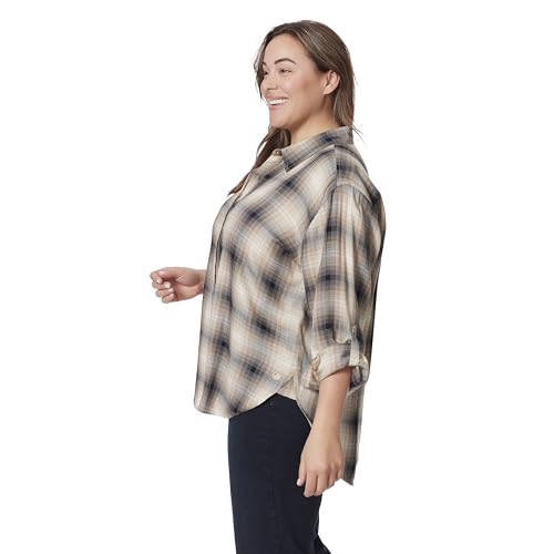 Image of Gloria Vanderbilt Women's Amanda Oversized Button Down Shirt with Roll-tab Sleeves