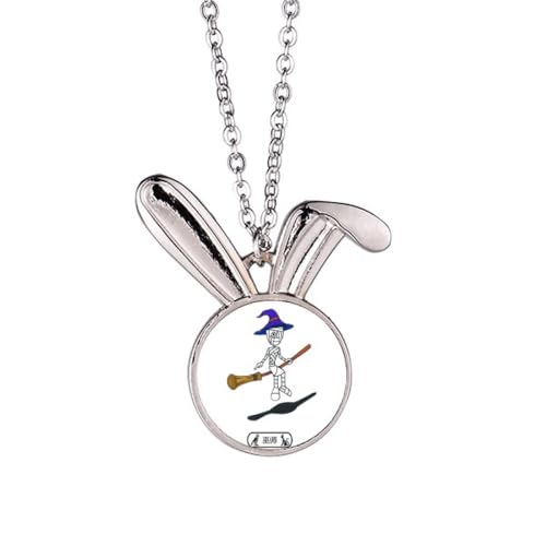 Pendentif lapin sorcier d'Égypte collier Halloween original et bijou mystique original pour femme