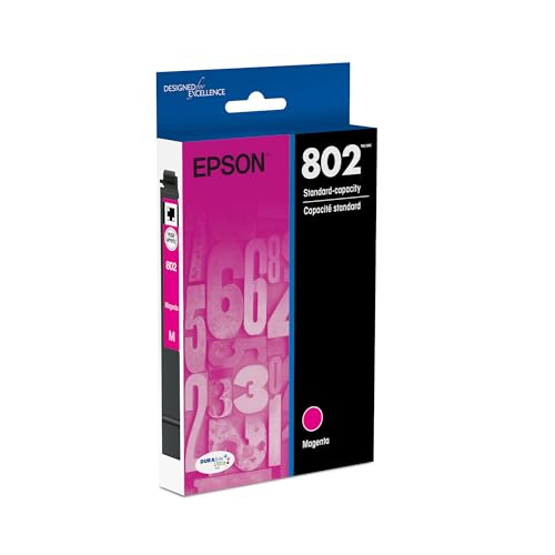 Image of EPSON 802 DURABrite Ultra Ink Standard Capacity Magenta Cartridge (T802320-S) Works with WorkForce Pro WF-4720, 4730, 4734, 4740