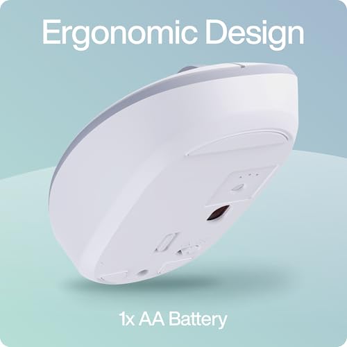 Image of TAG WM500 White /Grey Wireless Mouse, 2.4GHz USB Receiver, Dedicated DPI Button (800 /1200 /1600), 4 Buttons, Ambidextrous & Light, Power-Saving, 10m Range, 1x AA Battery, Supports Windows /Mac /Linux /iOS