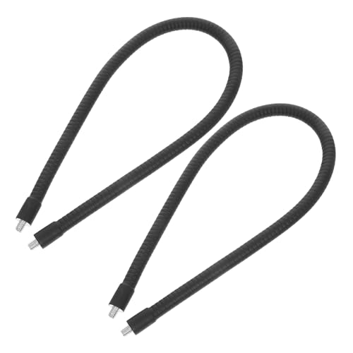 SECFOU Braccio Flessibile a Collo D’Oca 50 CM in Metallo Doppia Filettatura 1/4 per Microfono da Tavolo Adattatore per Treppiede Leggero Asta di Prolunga per Streaming Live e