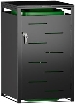 SUPEER Cache-poubelles 2 et 1 compartiments | jusqu'à 240 litres ...