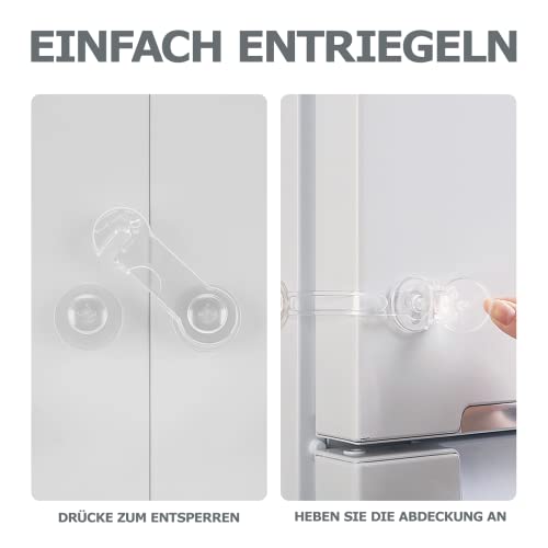Miniatura 4 de Billybath Seguridad Puertas Niños 10pcs, Cierre Seguridad Cajones Bebe Protector Cierres Para Armarios, Wc, Cocinas, Puertas Y Ventanas, Nevera, Proteccion Bebes Casa, Transparent