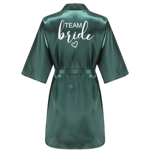 JPHCHSC Robe de Soirée de Mariage en Satin, Kimono, Pyjama de Demoiselle d'Honneur, Peignoir SP015
