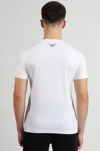 Image of Reebok Men's Polyester Gym T-Shirt - Moisture Wicking Sports T-Shirt for Men | Workout Running Training Tshirt for Men | Half Sleeve Active Tee