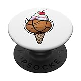 Basketball ice cream basketball PopSockets Adhesive PopGrip