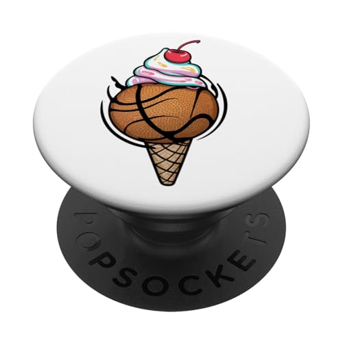 Basketball ice cream basketball PopSockets Adhesive PopGrip