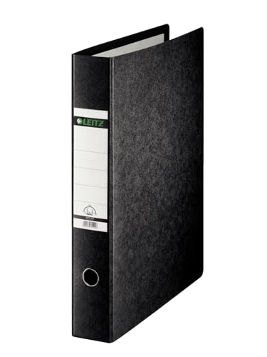 Leitz 310670195 A3 Upright Board Lever Arch File 77mm Spine - Black (Pack of 2)