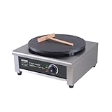 業務用クレープメーカー 温度調節可能 50-300℃ 焦げ付き防止ホットプレート 直径40cmの加熱プレート付き 電気クレープ焼き器 クレープグリドル 電気クレープ機