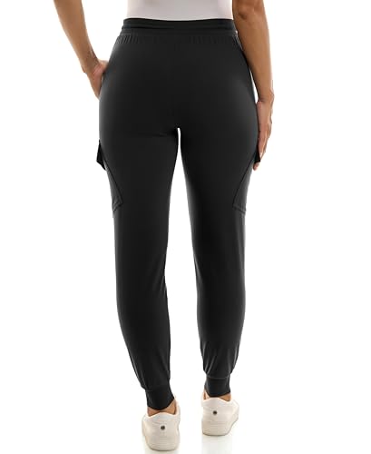 Zac & Rachel Women's Brushed Dty Jogger with Cargo Pcoket and Sectional Leg Detail3