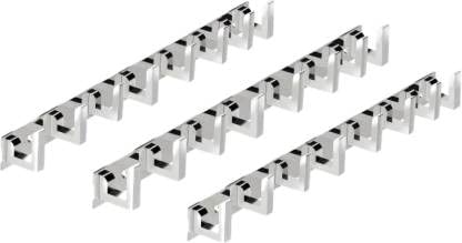 GHAR DWAR L Type Stainless Steel 6 Pin Cloth Hanger Wall Hooks Rail for Hanging Clothes Bathroom Wall Door for Hanging Keys,Towel Antique (8 Pin Silver, Pack of 3) (B0BK6QSQZZ) Amazon Price History, Amazon Price Tracker