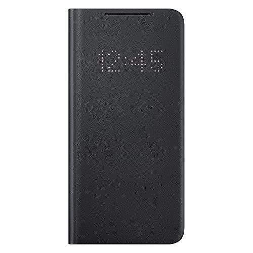 Image of Samsung Plastic For Samsung Galaxy S21 Official LED Flip Cover Case (Black)