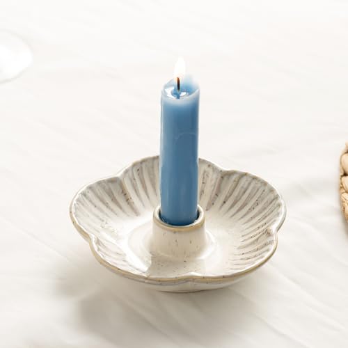 Ceramic Candle Holder, Candlestick Holder for Candles,Incense, Santo Palo, Rustic