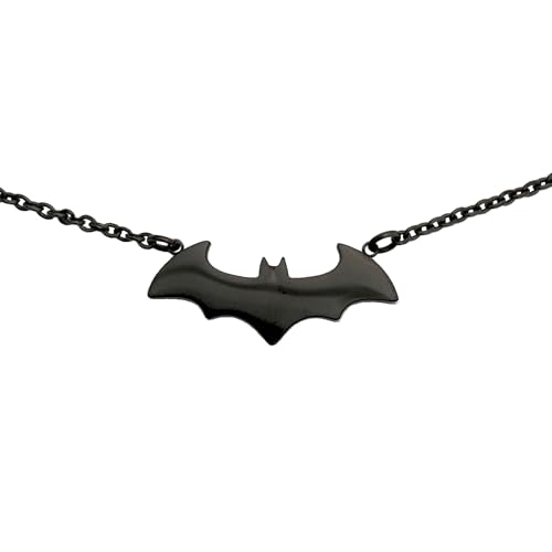 Tapp Collections 316L Stainless Steel Superhero Bat-woman Pendant Necklace - Black Color