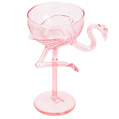 Kichvoe Martini Glass Goblet Flamingo Wine Glasses Drinking Glasses Cocktail Cup For Party Bar-Pink #TOP27
